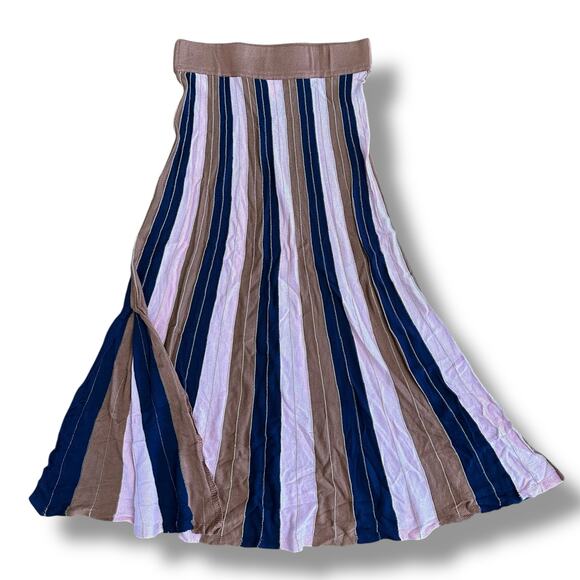 Foxiedox Striped Knit 2 Piece Set S Sweater + Maxi Skirt Festival Retro Boho Y2K - Picture 10 of 10